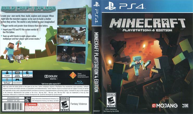 Scans - Minecraft PlayStation 4 Edition Cover1.jpg